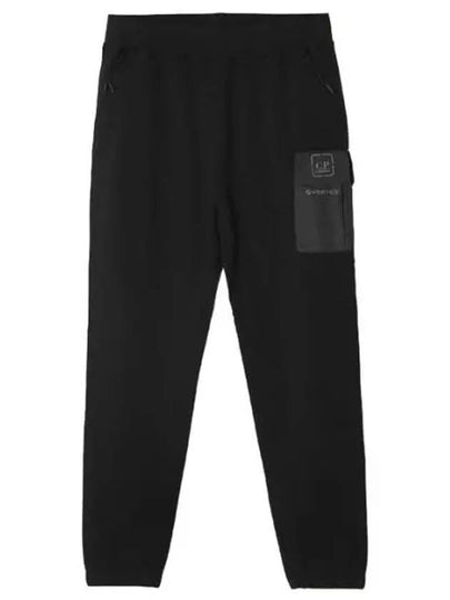 Metropolis Series Stretch Fleece Mixed Track Pants Black - CP COMPANY - BALAAN 2