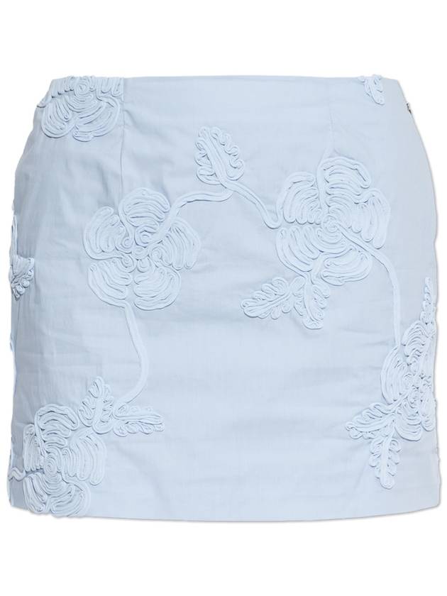 ROTATE Short Cotton Skirt, Women's, Light Blue - ROTATE - BALAAN 1