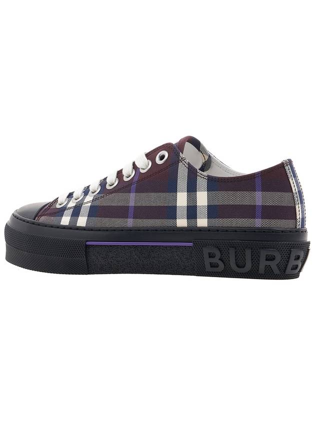 Vintage Check Canvas Low-Top Sneakers Deep Maroon - BURBERRY - BALAAN 4