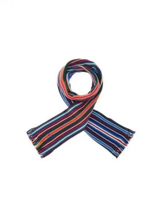 PS Striped Wool Knit Scarf Purple 270712 - PAUL SMITH - BALAAN 1