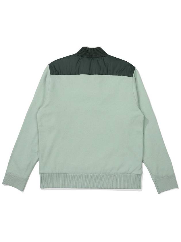 Padding patch hybrid half zip up knit MINT GREEN MAN - MALBON GOLF - BALAAN 2