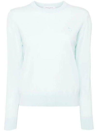 Women's Baby Fox Patch Regular Knit Top Mint - MAISON KITSUNE - BALAAN 2