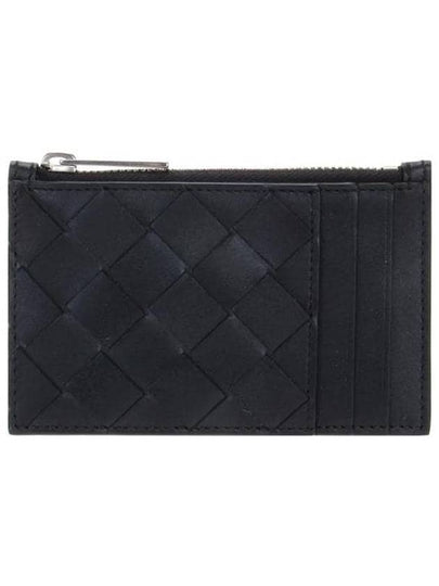 Intrecciato Zipped Card Case Black - BOTTEGA VENETA - BALAAN 2