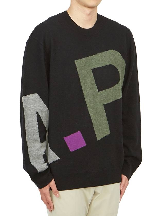 Pull Logo All Over Knit Top Black - A.P.C. - BALAAN 4