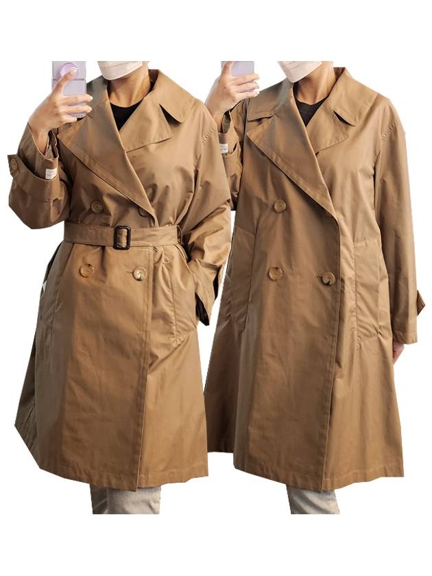 Drip Proof Cotton Twill Over Trench Coat Caramel - MAX MARA - BALAAN 2