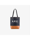 Logo Denim Axel Small Tote Bag Brown - A.P.C. - BALAAN 5