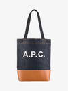 Logo Denim Axel Small Tote Bag Brown - A.P.C. - BALAAN 5