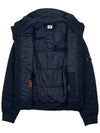 Pro-Tech Ribbed Hooded Jacket Navy - CP COMPANY - BALAAN 10