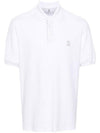 Logo Cotton Polo Shirt White - BRUNELLO CUCINELLI - BALAAN 2