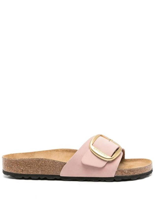 Madrid Big Buckle Nubuk Leather Slippers Pink - BIRKENSTOCK - BALAAN 1