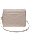 Loulou Toy Matelasse Shoulder Bag Dark Beige - SAINT LAURENT - BALAAN 4