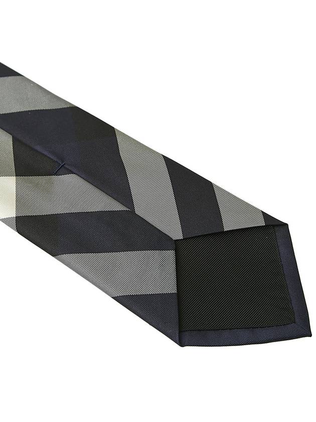 Classic Cut Check Silk Tie Navy - BURBERRY - BALAAN 7