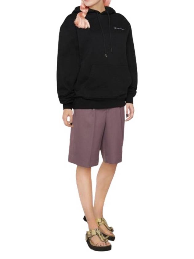 Le Brode Logo Cotton Hoodie Black - JACQUEMUS - BALAAN 4