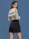 Striped slim fit shawl set knit MK3WP301 - P_LABEL - BALAAN 8