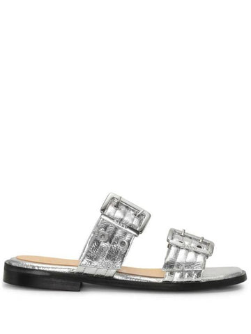 Strap Buckle Slider Sandals S2666 - GANNI - BALAAN 1