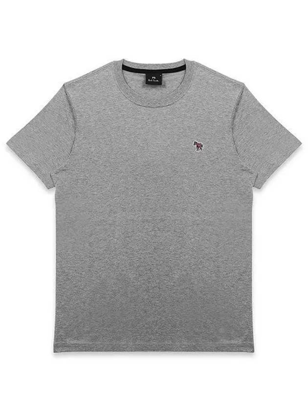 Zebra Logo Cotton Short Sleeve T-Shirt Grey - PAUL SMITH - BALAAN 2