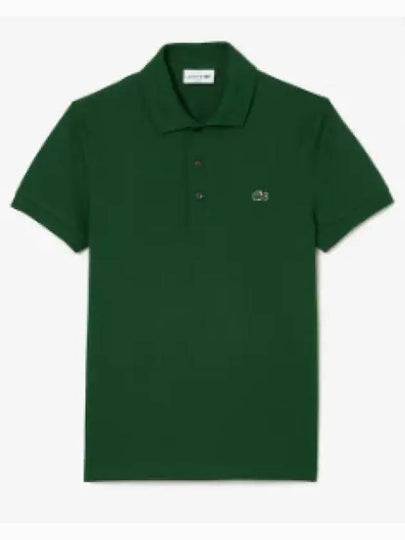 Slim Fit Short Sleeve Polo Shirt Dark Green - LACOSTE - BALAAN 2