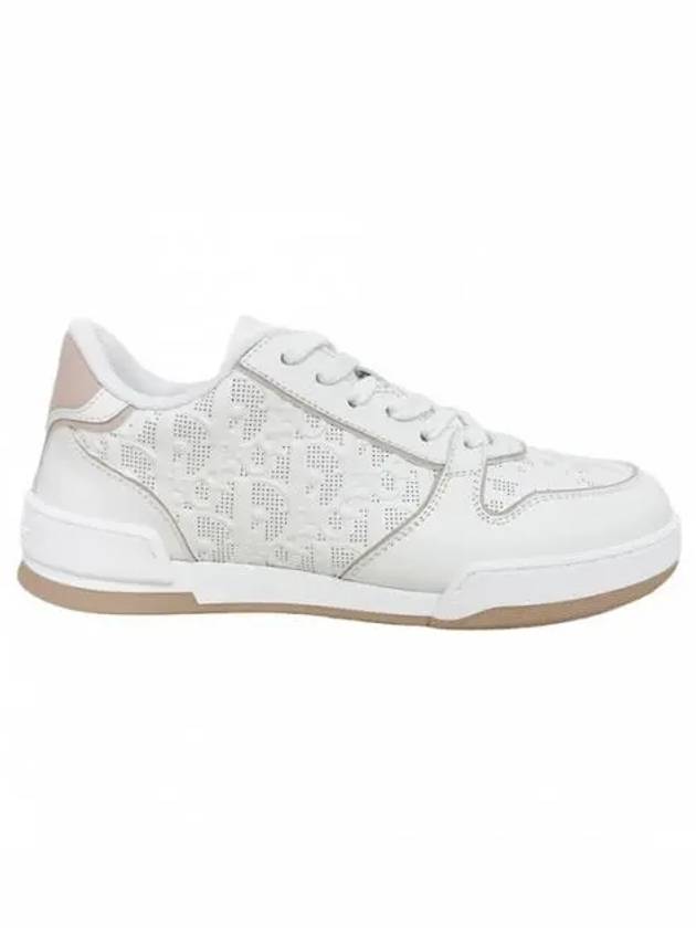 DIOR One Oblique Perforated Calfskin Low Top Sneakers White Nude KCK366LOM S80W - DIOR - BALAAN