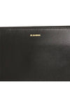 Logo Print Square Leather Tote Bag Black - JIL SANDER - BALAAN 8