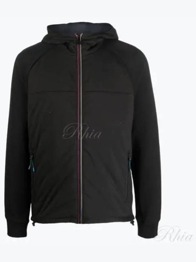 Mix Media Zip Up Hoodie Black - PAUL SMITH - BALAAN 2