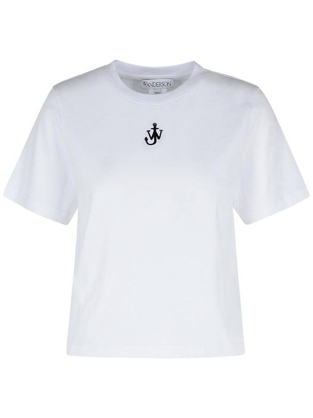 JW Anderson White Cotton T-Shirt - JW ANDERSON - BALAAN 1