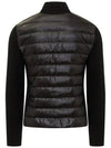 Logo Padded Wool Cardigan Black - MONCLER - BALAAN 4