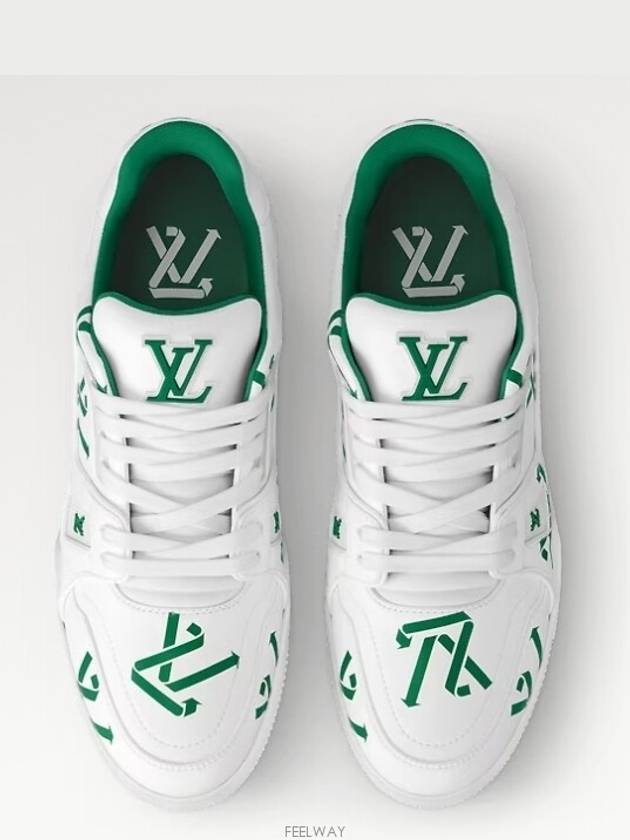 LV Trainer Low Top Sneakers Green - LOUIS VUITTON - BALAAN 5