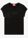 T Angie Peekaboo Logo Short Sleeve T-Shirt Black - DIESEL - BALAAN 2