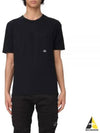 24/1 Jersey Garment Dyed Pocket Short Sleeve T-Shirt Black - CP COMPANY - BALAAN 2