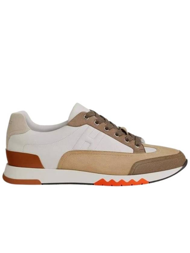 Trail Calfskin Suede Goatskin Low Top Sneakers - HERMES - BALAAN 4