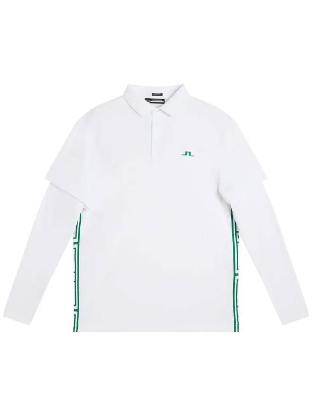 Liam Regular Fit Long Sleeve Polo Shirt White - J.LINDEBERG - BALAAN 2