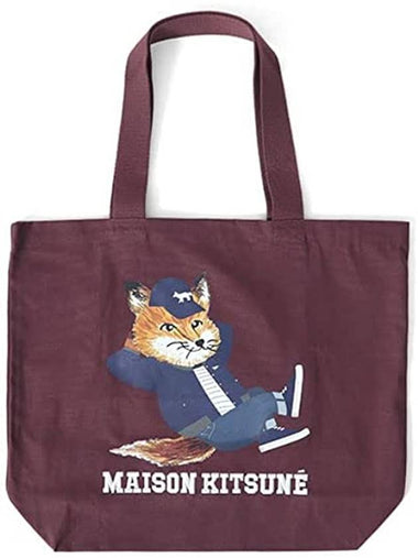 Dressed Fox Tote Bag Wine - MAISON KITSUNE - BALAAN 1