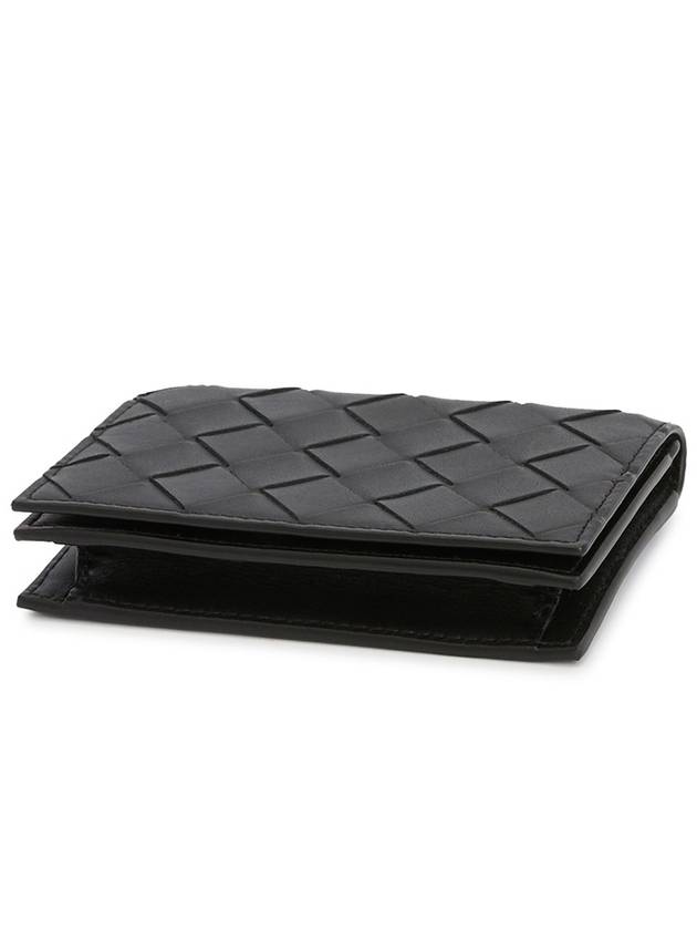 Intrecciato Folding Card Wallet Black - BOTTEGA VENETA - BALAAN 4