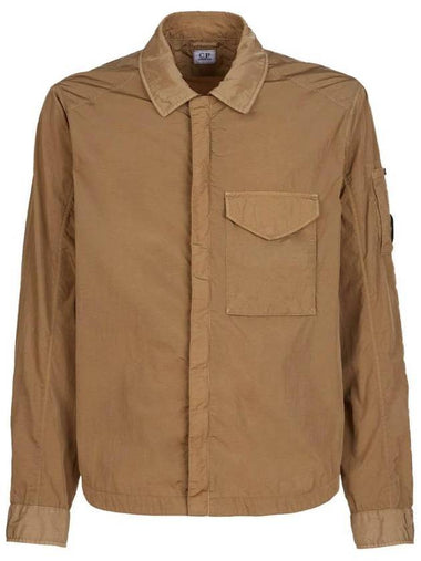 Men's Chrome R Over Shirt Zip Up Jacket Beige - CP COMPANY - BALAAN 1