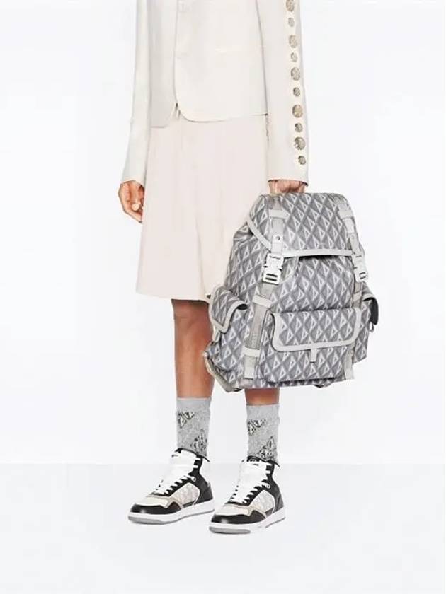 Hit The Road CD Diamond Canvas Backpack Grey - DIOR - BALAAN 9