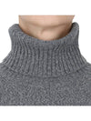 Heart Logo Cashmere Turtleneck Grey - AMI - BALAAN 6