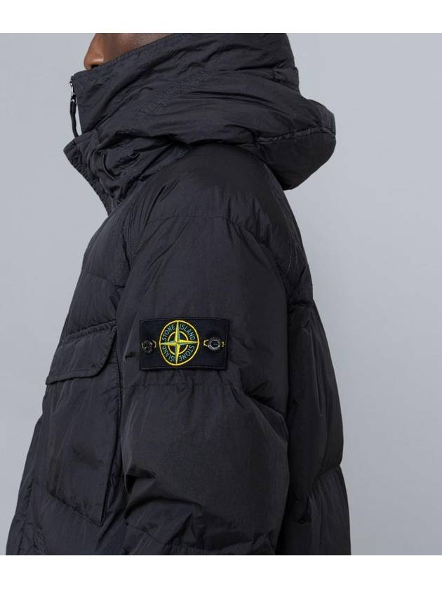 Wappen Patch Crinkle Reps Long Padding Black - STONE ISLAND - BALAAN 5