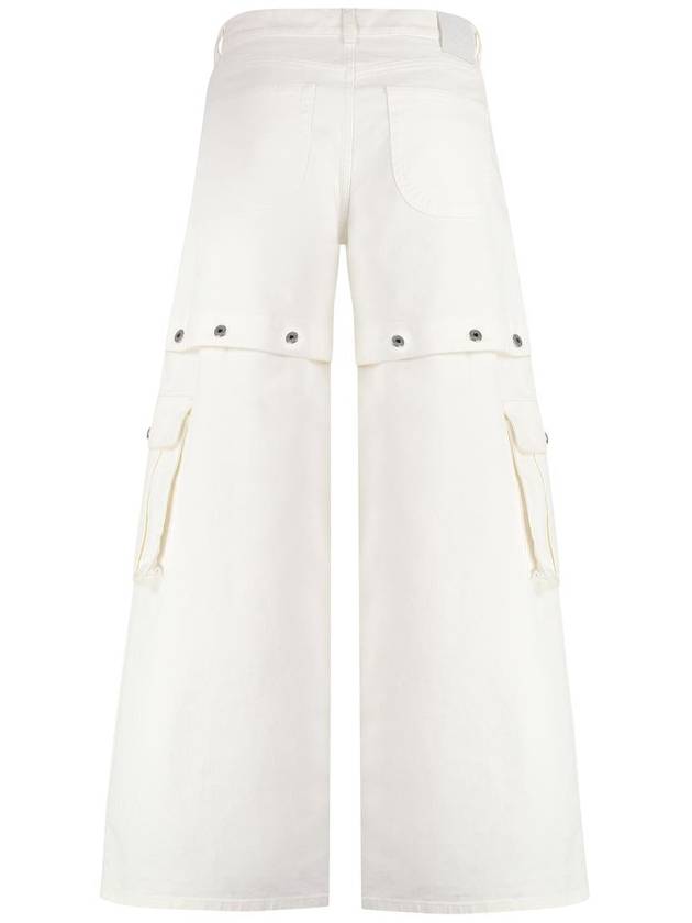 90 aposs mid-rise straight jeans OMYA183S24DEN0010202 - OFF WHITE - BALAAN 3