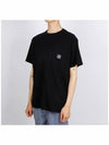 Fissato Treatment Organic Cotton Short Sleeve T-Shirt Black - STONE ISLAND - BALAAN 3