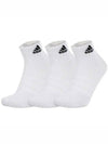 Logo Ankle Socks 3 Pairs White - ADIDAS - BALAAN 1