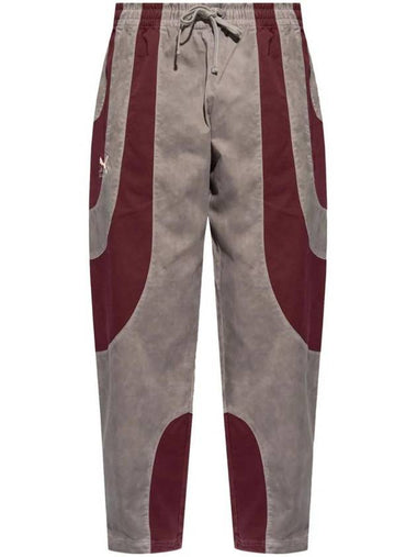 Cotton Two Tone Track Pants Aubergine - PUMA - BALAAN 1