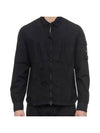 Taylon L Zipped Long Sleeve Shirt Black - CP COMPANY - BALAAN 1