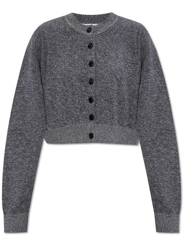 T By Alexander Wang Short Cardigan, Women's, Grey - ALEXANDER WANG - BALAAN 1