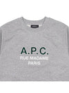 Logo Print Cotton Sweatshirt Heather Grey - A.P.C. - BALAAN 4