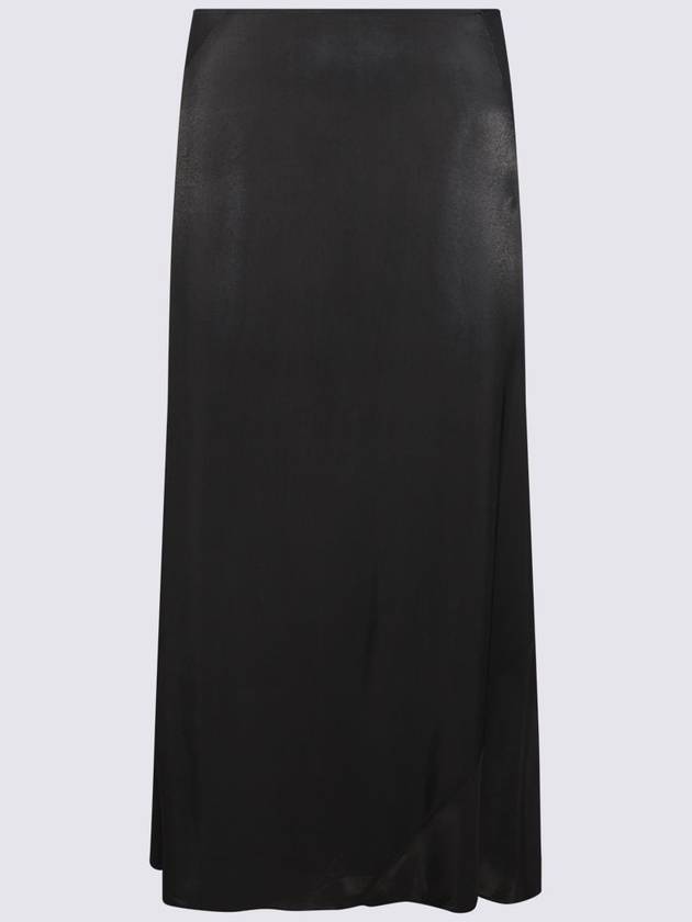 BLACK VISCOSE MIDI SKIRT J01MA0127J20048001 - JIL SANDER - BALAAN 5