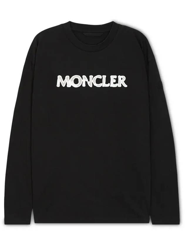 Men s Logo Black Long Sleeve T shirt 8D00004 89AJS 998 - MONCLER - BALAAN 3