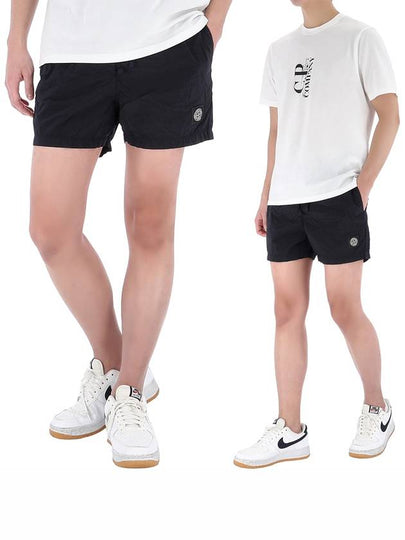 Patch Logo Nylon Swim Shorts Navy - STONE ISLAND - BALAAN 2