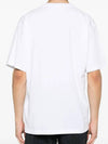 Men's Logo Print Crew Neck Short Sleeve T-Shirt White - STONE ISLAND - BALAAN 4