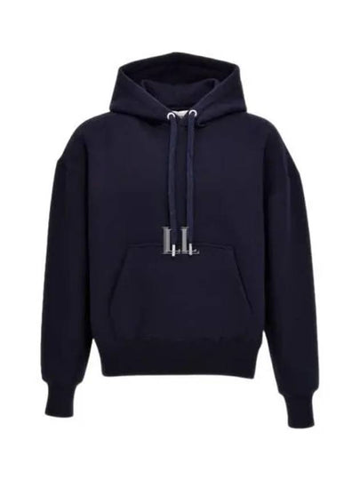 Label Hoodie Navy - AMI - BALAAN 2