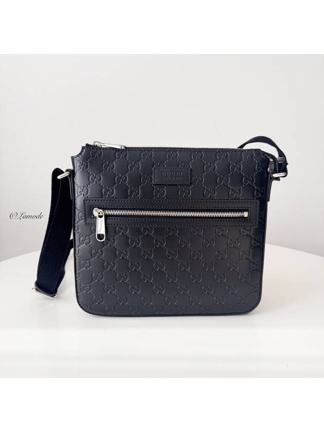 Microssima Leather Messenger Bag Black - GUCCI - BALAAN 2